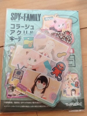 SPY FAMILY Collage Acrylic Keychain Lloyd Anya Yor Ball Chain Key Holder Spy Fam