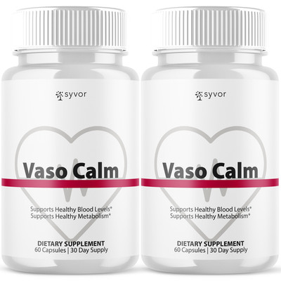 (2 Pack) Vaso Calm Pills Advanced Blood Health Max Support VasoCalm 120 Capsules