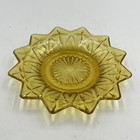VTG Federal Glass Amber Starburst Dish Sun Pattern Plate Ashtray | Pressed Glass