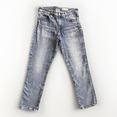 AG Adriano Goldschmied Jeans Womens 29R Blue Mari Crop High Rise Slim Straight