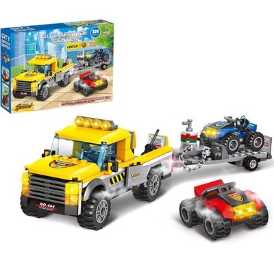 City Race Buggy Transporter Building Set,324 PCS 3 in 1 City Service Truck Cars