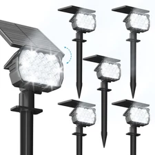 Solar Spotlight Outdoor, IP67 Waterproof Solar Landscape Spot Lights，Uplights...