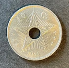 Belgian Congo - Albert I - Superb 1911 10 Centimes Coin