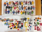 Vintage Playmobil Figures Huge Lot 50+ People Accessories Helmets Tools Bundle