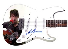 Goo Goo Dolls Johnny Rzeznik  Signed Custom Graphics Photo Guitar ACOA