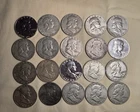 Lot of 20-  90% silver Franklin Half dollars ($10 roll)