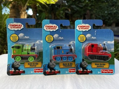Thomas & Friends 3 REV & GO Engines Thomas, Percy & James Fisher Price 2009 NEW