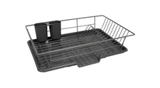 Sweet Home Collection 3 Piece Metal Dish Drainer Rack Set with Drying Board and