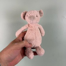 Jellycat Small Bashful Piggy Pink Plush Stuffed Animal Pig Grey 8" Soft Used