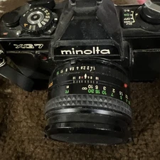 Minolta XG7 Film Camera 35mm & Extra Lens, Flash & Auto winder and new batteries