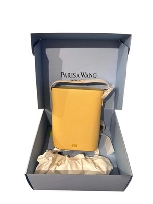 Parisa Wang Yellow  Bucket Bag 100% Calf Leather New With Box Dust Bag