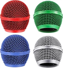 Facmogu 4PCS Beta58A Mesh Microphone Heads, Fit for Beta58A, Multicolor 