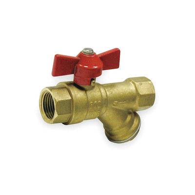 GRAINGER APPROVED 1PYY8 Ball Valve,Brass,1/2 In NPT F x F 1PYY8