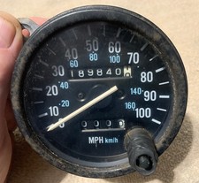 Vintage 100 Mph Mechanical Speedometer Gauge W Trip Odometer Universal Hot Rod