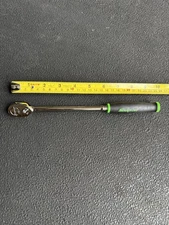snap-on tools 1/4" drive ratchet new THLL72 green new soft grip long handle