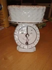 Vintage 1954 McCoy Pottery White Black Basket Planter Made In USA Rare