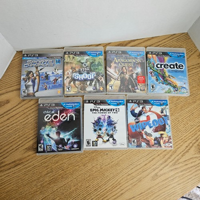 #ad #ad Sony PS3 PlayStation 3 Move Game Lot of 7 Wipeout Aragorn Epic Mickey Sports $34.99