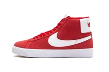 Nike SB Zoom Blazer Mid University Red Suede White Skate 864349-602 Mens Size