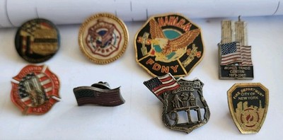 9/11 FDNY NYPD World Trade Center Mem. Pin Lot Harlem Ladder 154 Ground Zero 