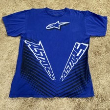 Alpinestars Shirt Mens Large Blue V Stripe AS...