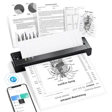 Wireless Thermal Printer Inkless Portable Bluetooth Printer for Phone Laptop