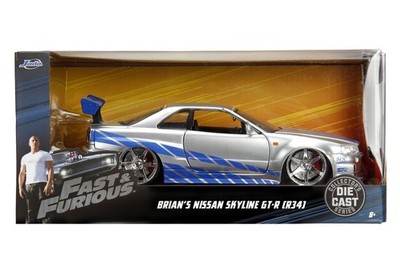 Jada Toys 1:24 Nissan Skyline GT-R R34   Fast & Furious Modellauto