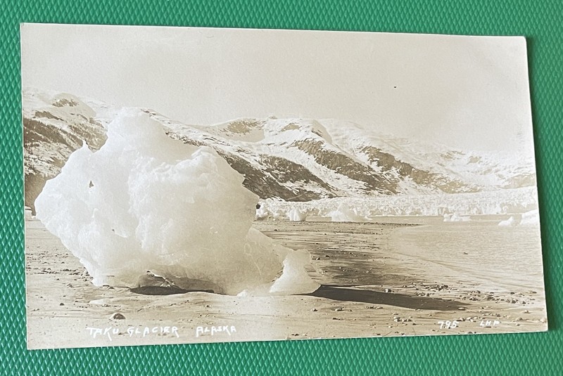 Antique RPPC Postcard Taku Glacier, Alaska