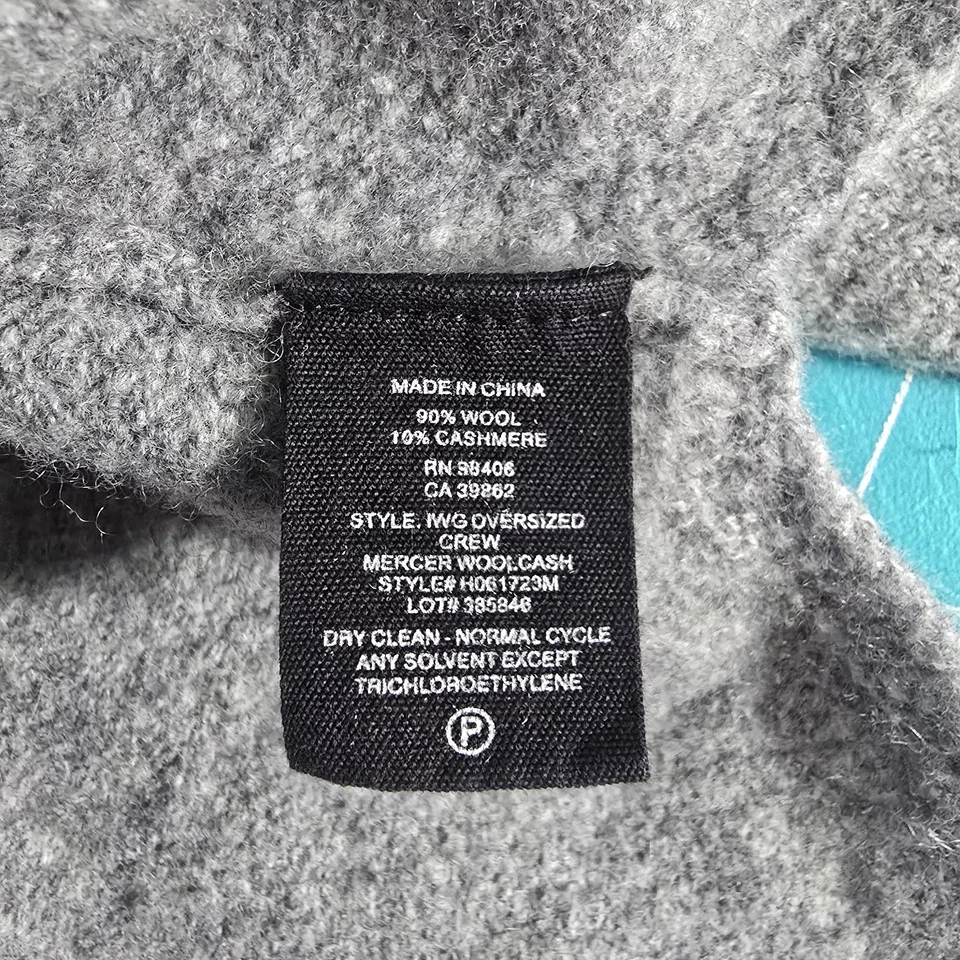 Theory Mercer Wool Cashmere Crew Gray Sweater Women’s P Petite - Image 3 of 4