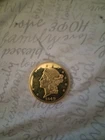 Gold Plated $20 Coin Copy Liberty United States