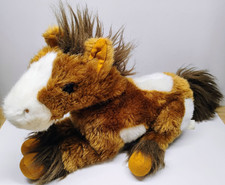 Dan Dee Horse Plush Spotted Lying Pony Brown White Collector's Choice 12"