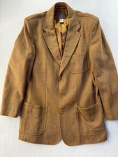 Vintage The Territory Ahead Silk Brown Blazer Jacket Mens LRG LONG LL Sport Coat