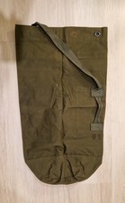 Vintage Duffel Bag Vietnam Era 60s/70s Olive Green US Military Army Canvas Strap