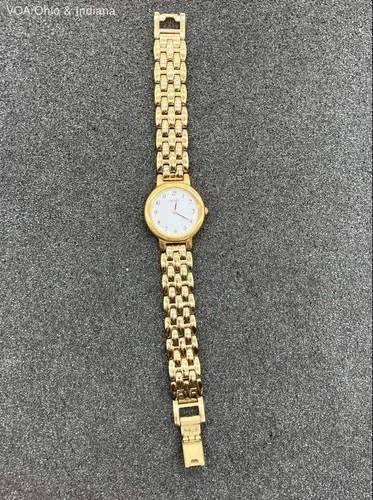 Vintage Seiko 1N00-1E19 Ladies Gold Tone Quartz Watch White Dial 32.8g