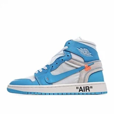AQ0818-148 Off White Air Jordan 1 Retro High OG UNC University Blue 