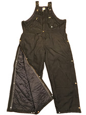 Carhartt Extremes Yukon Arctic R33 BLK Quilted Insulated Bib Overalls Mens 44x30