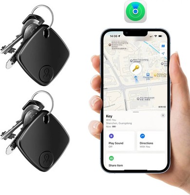 Smart Bluetooth Tracker 2-Pack - Key Finder & Luggage Locator, Compatible with i