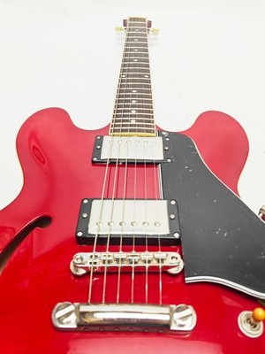 Burny RSA-100 CR Cherry Red Made in Japan 2002 Semi Hollow Body