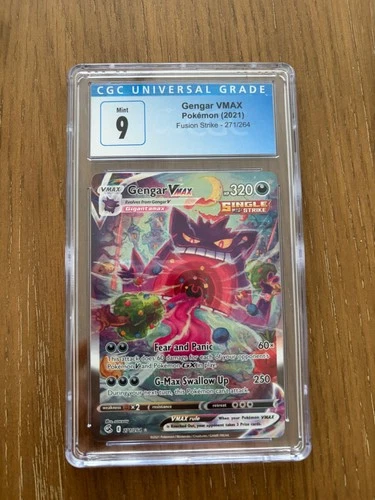 Pokemon Gengar VMax Fusion Strike Secret Rare Alt Art Card 271/264 CGC 9