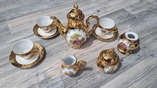 Prachtvolles Wunsiedel Bavaria Porzellan Kaffeeservice / Teeservice – Golddekor
