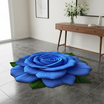 New Flower Carpet Special-shaped Soft Peony Floor Mat Durable 40x40cm Floor Mat