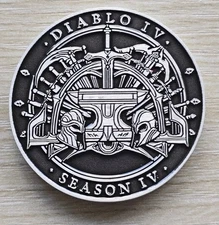 Diablo 4 IV Developer Coin Medal Season Of Loot Reborn #4 D4 Rare Blizzard PC
