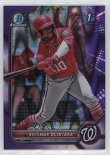 2022 Bowman Chrome Prospects Purple RayWave Refractor /250 Roismar Quintana 0fz3