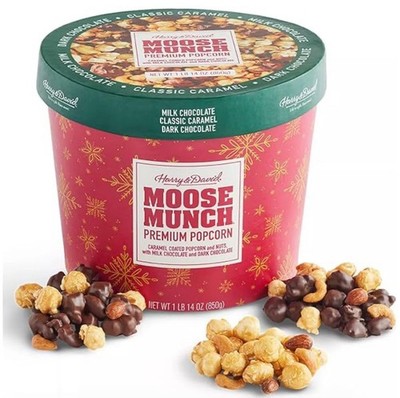 Harry & David Moose Munch Premium Popcorn 30oz Milk Dark Chocolate Caramel BNIB