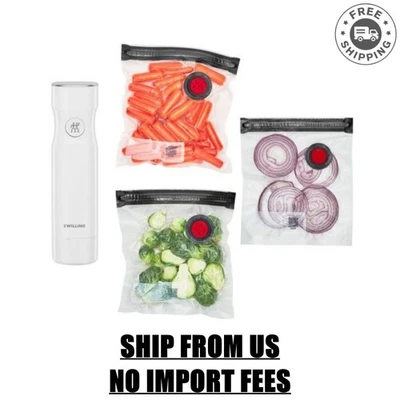 ZWILLING J.A. HENCKELS ZWILLING Fresh & Save Pump and Bag Set, S / 4-pc, white