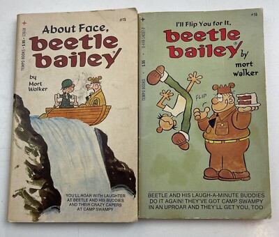 Beetle Bailey Comic Books By Mort Walker Lot Of 2 About Face & I ll Flip You For