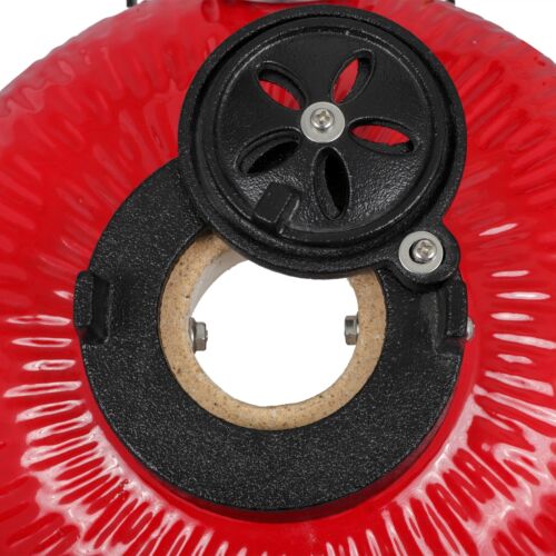 High Efficiency Red Egg Shaped Ceramic Kamado Charcoal Grill 13 Inch Diameter - Picture 14 of 17