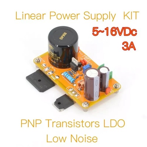 LPS-01-WL Linear Power Supply (SingleRail) 5-16VDC 3A DIY KIT & Finished Board - Picture 9 of 11