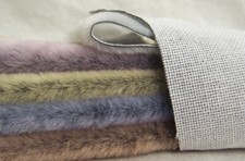 Sassy Bears Smokey Long Pile Mini Bear Fabric - 9"x9" piece