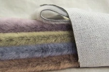 Sassy Bears Smokey Long Pile Mini Bear Fabric - 9"x9" piece