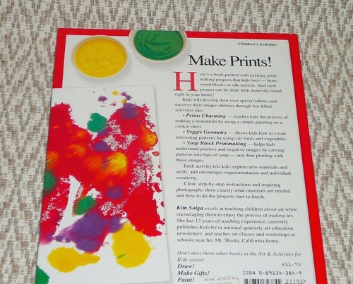 Make Prints Arts & Activities Crafts Book for Kids age 6-11 by Kim Solga - Picture 7 of 9